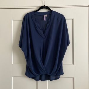 Navy Relaxed Blousey Top